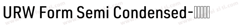 URW Form Semi Condensed字体转换